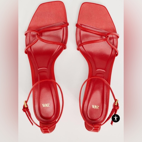Zara low heel strap sandals - Picture 1 of 4